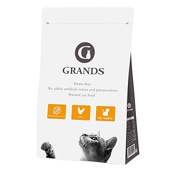 ★GRANDSキャットフード★ 500g×6袋　無添加　グルテンフリー Amazon | GRANDS (グランツ) 無添加 グレインフリー 全年齢用